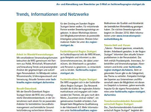 WRS-Arbeitswelt-Newsletter