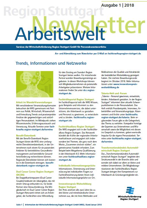 WRS-Arbeitswelt-Newsletter